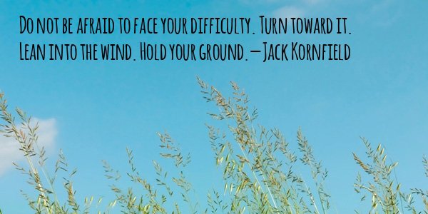 JackKornfield's tweet photo. Sitting mindfully with our sorrows and fears is an act of courage. https://t.co/WaVPylr2uZ https://t.co/yksOVzKpqK