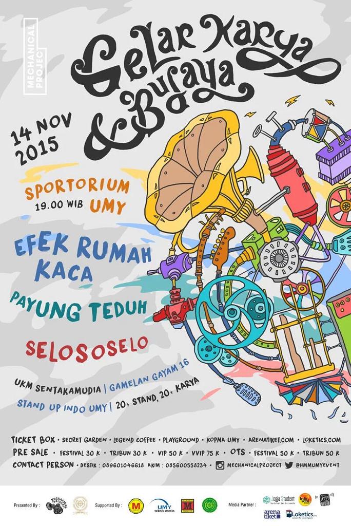 JOGJA
Sabtu 14nov 2015
PayungTeduh <a href="/efekrumahkaca/">efekrumahkaca</a> di Gelar Karya Budaya, @ Sportorium UMY.
Info <a href="/hmmumyevent/">MESINVAGANZA</a>