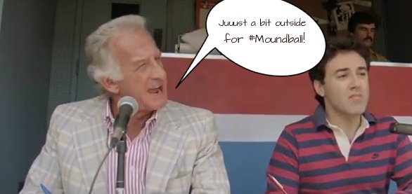 MoundballMLB's tweet photo. No #moundball as we move to the bottom of the 8th. If the score stays the same, just one chance left. https://t.co/pvzDrri3p5