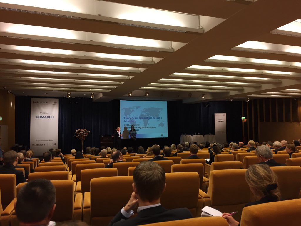 InsightEventsSe's tweet photo. Finansminister Magdalena Andersson på #svdbank om de ekonomiska utmaningarna nu och i framtiden https://t.co/kQ1bwulSyt