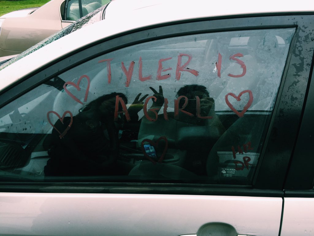 Laneyoooo's tweet photo. A couple hours later I got a call from the UL police that one of my tires got slashed. Very coincidental,Tylerrrr... https://t.co/VzVTqUwPp6