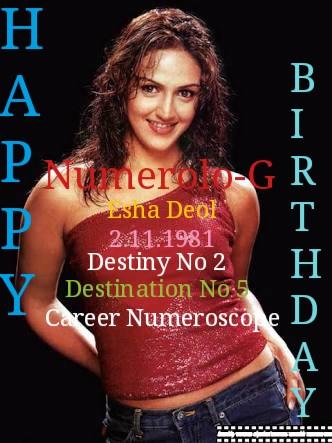 Happy Birthday Esha Deol !! Numerolo-G 