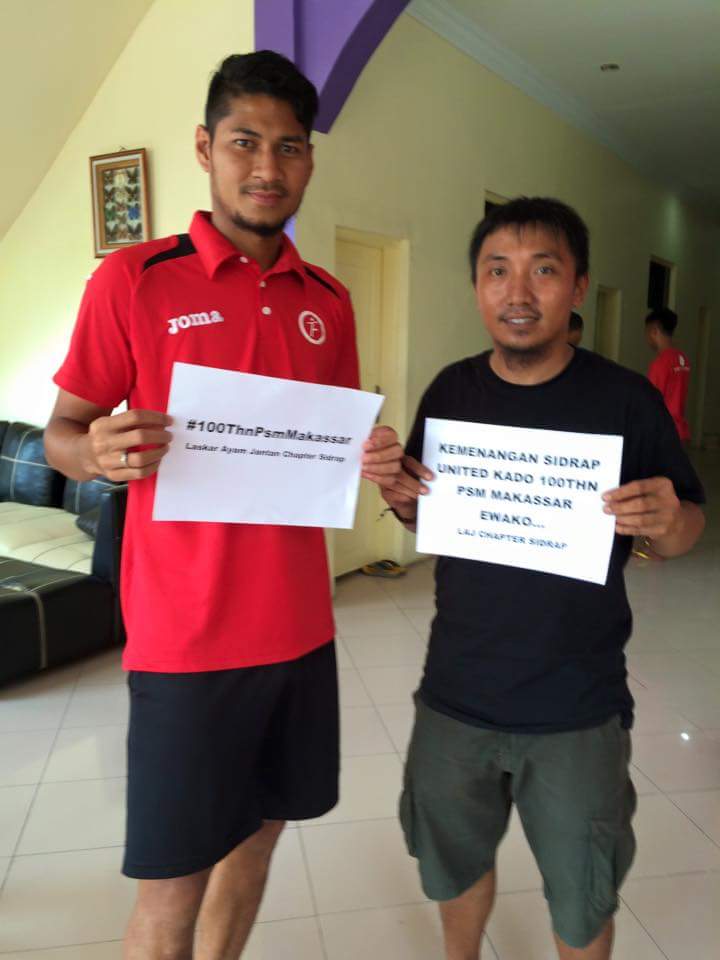 LAJ_SIDRAP's tweet photo. Lansung dari #SidrapUnited Pemain Mengucapkan #100thnPSMMakassar @PSMday @Maczman_Ori @RedGank_PSM @LAJ_MKS https://t.co/qdsUZAgD6l
