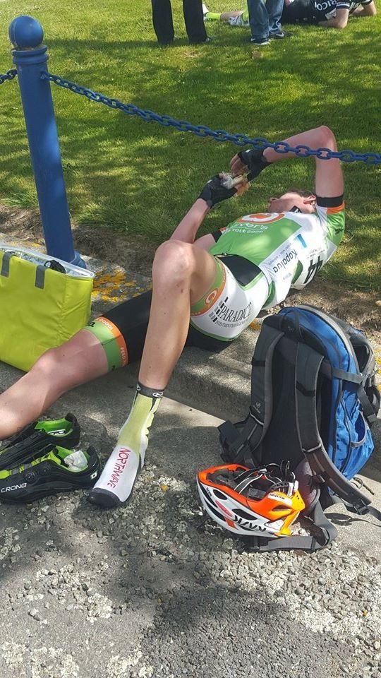 The_UDC_'s tweet photo. UDC member @BenChickenwings had a rough day at #ToS15. Should make for a good race report for @whatstodaysplan https://t.co/1cG8WYcRvi