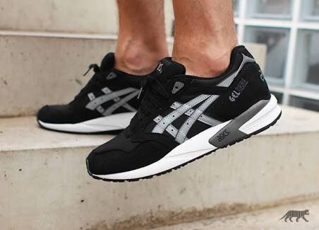 asics gel saga black light grey