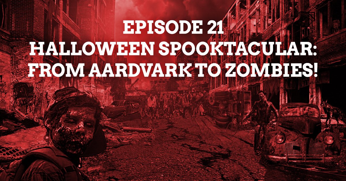 AllWrongPodcast's tweet photo. Episode 21: Halloween Spooktacular—From Aardvark to Zombies! is out. Listen now if you dare: https://t.co/vvfxYVFTFa https://t.co/KY7EJlbt1V