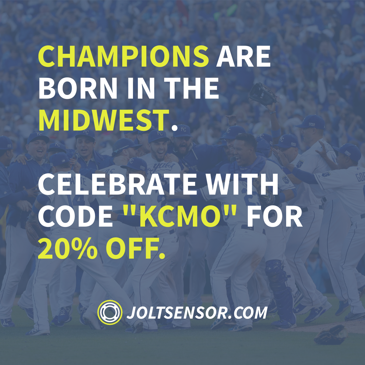 #Royals win! Celebrate w/ another product of the Midwest -- save 20% at joltsensor.com with code "KCMO".
