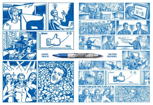 KateUrsu's tweet photo. A very cool illustration-driven ad for @Sharpie! Covering principles 7.10.1, 7.10.2 & 7.10.3 #PRADpsych https://t.co/KvDteGoVn5