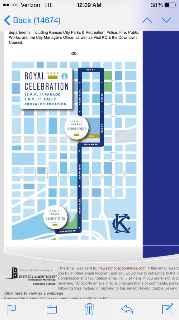 christadubill's tweet photo. PARADE MAP 😆❤️⚾️ #Royals #TakeTheCrown https://t.co/d5ywiblY0B