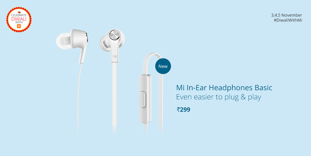 XiaomiIndia's tweet photo. #DiwaliWithMi Introducing our all-new Mi In-Ear Headphones Basic! Head to https://t.co/osSEXTDJ9c tomorrow. https://t.co/Fn6ujipdfP