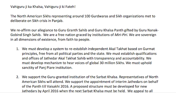 sikhsiyasat's tweet photo. Copy of Resolutions adopted during North American Sikh Summit on Oct. 31, 2015 - https://t.co/jId5t531en https://t.co/B6aozVpfFE