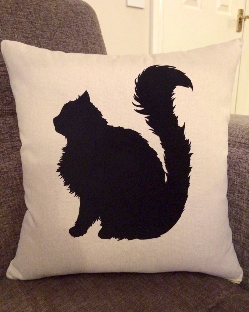 style_shack's tweet photo. Cat lovers, could you Rt our fab Personalised Cushions please? More colours+any name here  https://t.co/EcoTzehVjK https://t.co/yEk8Xuqa4P
