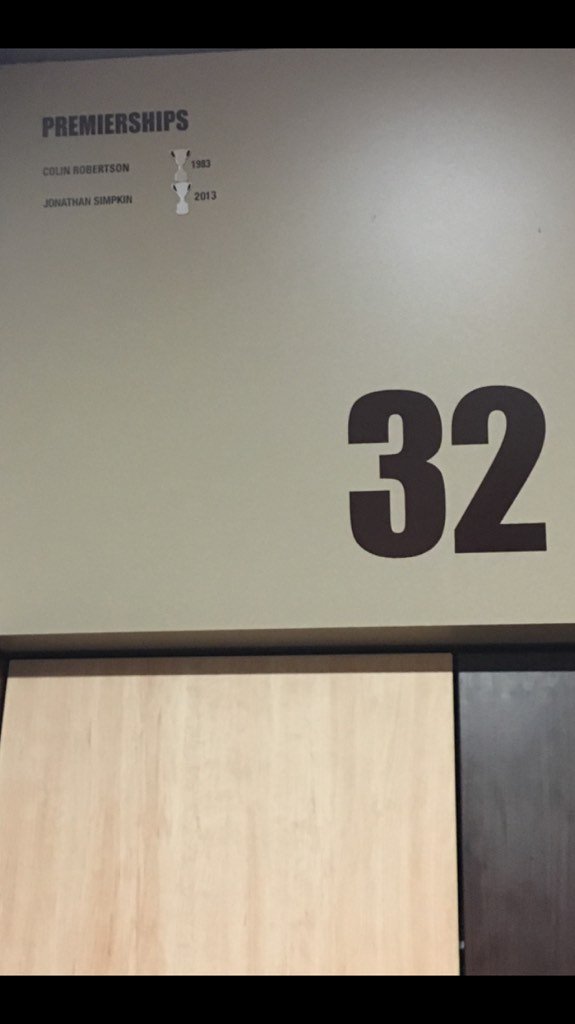 Sad moment cleaning out the locker today.Proud my name will be there forever.Thanks for the memories <a href="/HawthornFC/">Hawthorn FC</a> #32