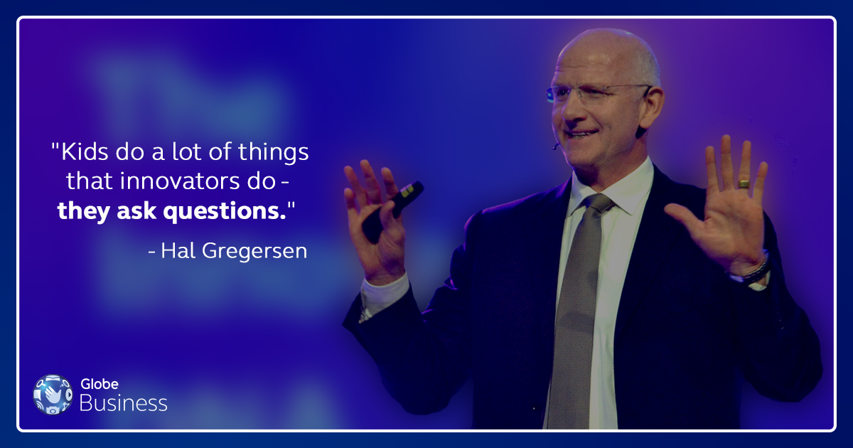 GlobeEIF's tweet photo. Hal Gregersen discusses the skills of disruptive innovators at last week's Enterprise Innovation Forum. #GlobeEIF https://t.co/cmr7LjaiIE