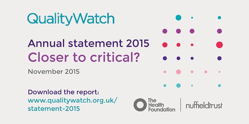 NEW: QualityWatch annual statement 2015. Is care quality getting better or worse? > goo.gl/o6336P #QW2015
