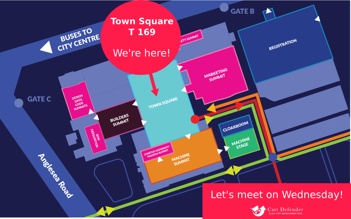 CartDefender's tweet photo. Remember to drop by! This Wednesday we're at Town Square T 169 at #websummit! #salesgoup https://t.co/wENWwz6Bal