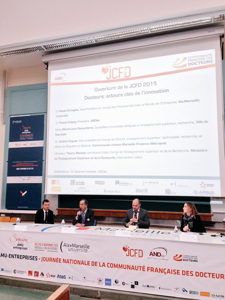 assodocteurs's tweet photo. Ouverture de la #JCFD2015 en images, @univamu @villemarseille Marseille-Provence Métropole, @sup_recherche https://t.co/rsRy7NywXl