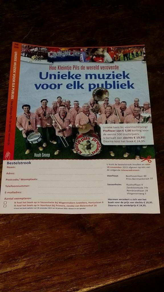 Afgelopen zaterdag flyer jubileumboek <a href="/Kleintje_pils/">Kleintje Pils</a> op de mat. Gefeliciteerd met dit mooie boek! #jubileum #40jaar