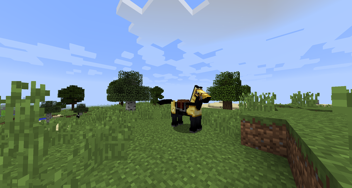 Seglectic's tweet photo. #HORSEUPDATE

When I thought that one horse was dead I replaced it with this one
Its name is Terry

#minecraft https://t.co/0RRV3YDbTG