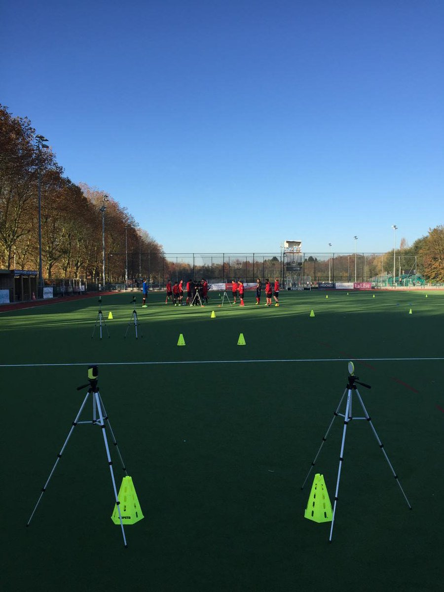 Testing under blue skies #begoldhockey