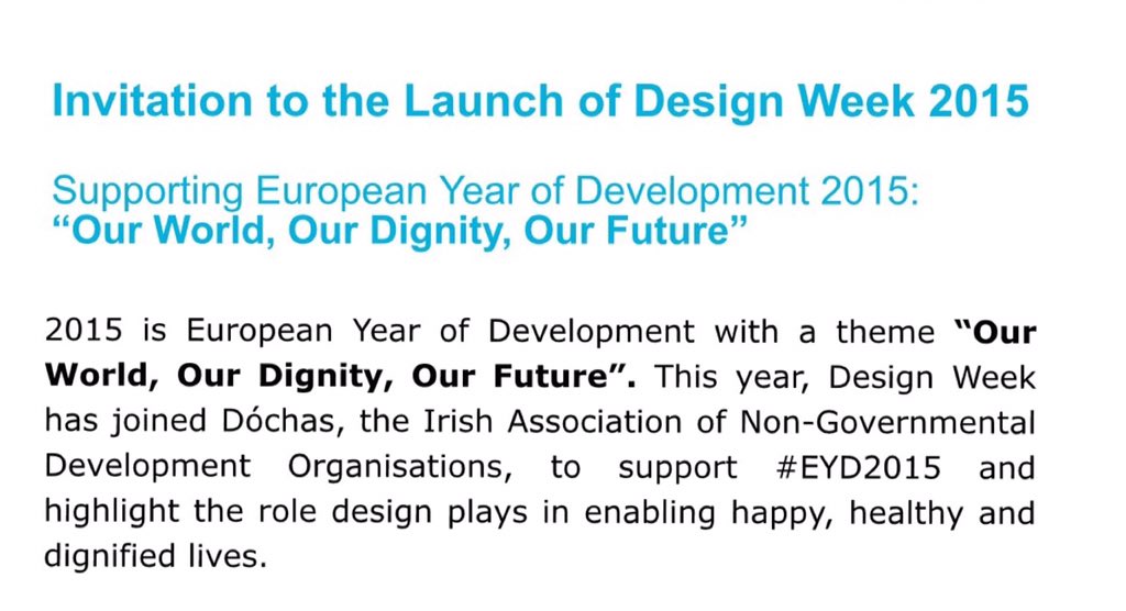 EYD_Irl's tweet photo. An event not to be missed, tomorrow evening, with @PivotDublin and #design2015: https://t.co/RuusLoxXcf