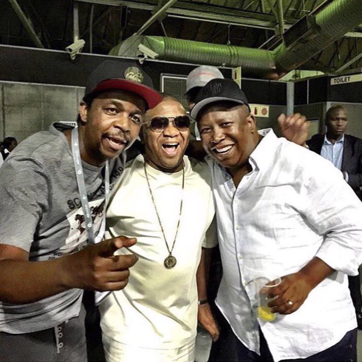 khayadlanga's tweet photo. Well, he got @Julius_S_Malema and @MbalulaFikile together. Next up for @CassperNyovest, peace in the Middle East. https://t.co/OQAapaOTn1