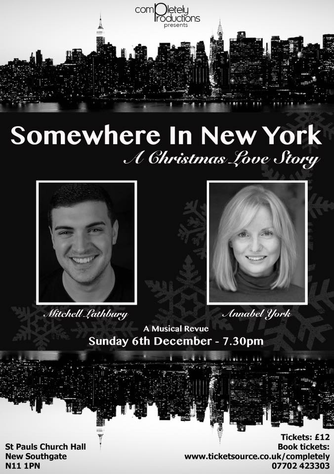 CompletelyPLDN's tweet image. Somewhere In New York a Christmas Love Story on sale now. Tickets £12 at ticketsource.co.uk/completely 6 December only!