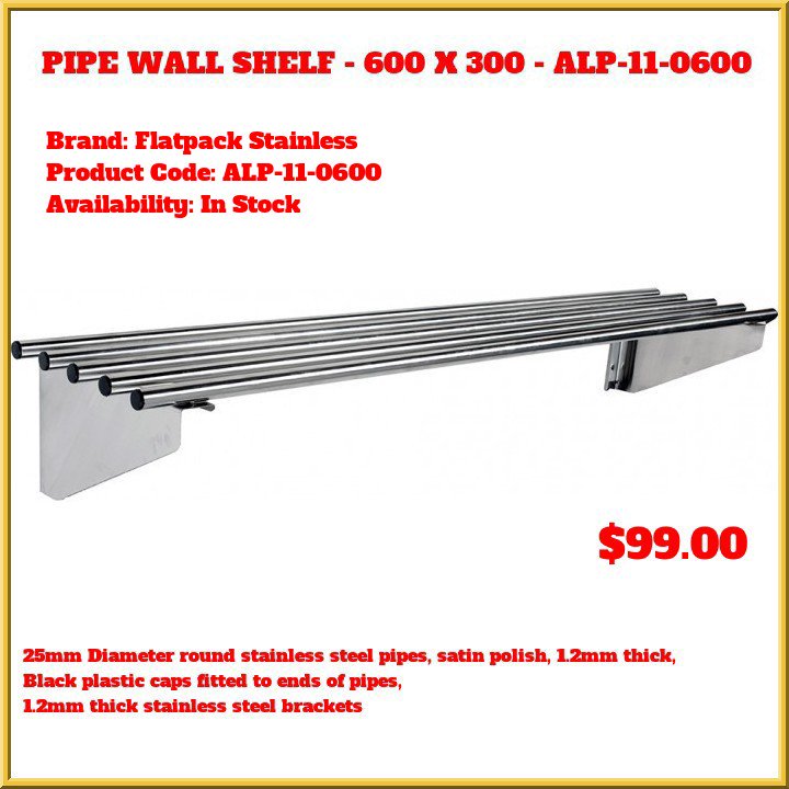 AlphaFlatpack's tweet image. PIPE WALL SHELF - 600 X 300 - ALP-11-0600 at $99.00 ONLY.  buy now at ! goo.gl/oK5iGt