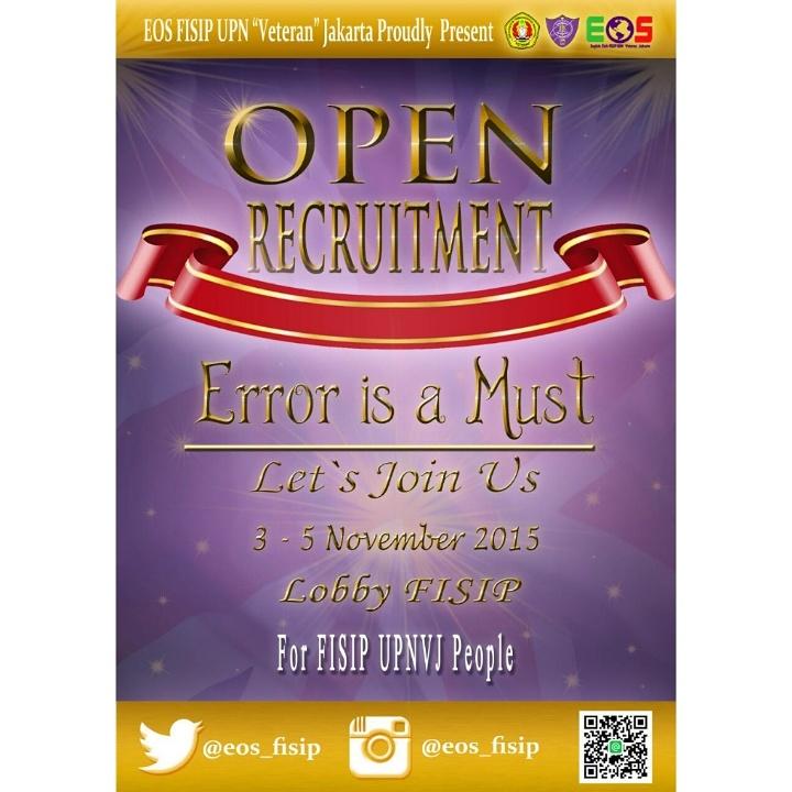 Open Recruitment will be held on.... #ReachTheWorldWithEnglish #ErrorIsAMust