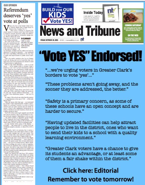 @voteYESgccs Tomorrow we vote yes for our future and for our kids!  The future is bright!