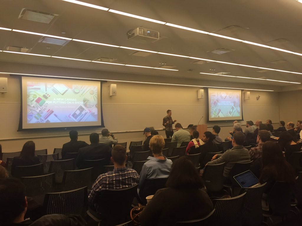 jamesqquick's tweet photo. Alexander Libby #ProductionPro presenting ProductionPro at NYC @TechBreakfast https://t.co/rphmxGvmbu