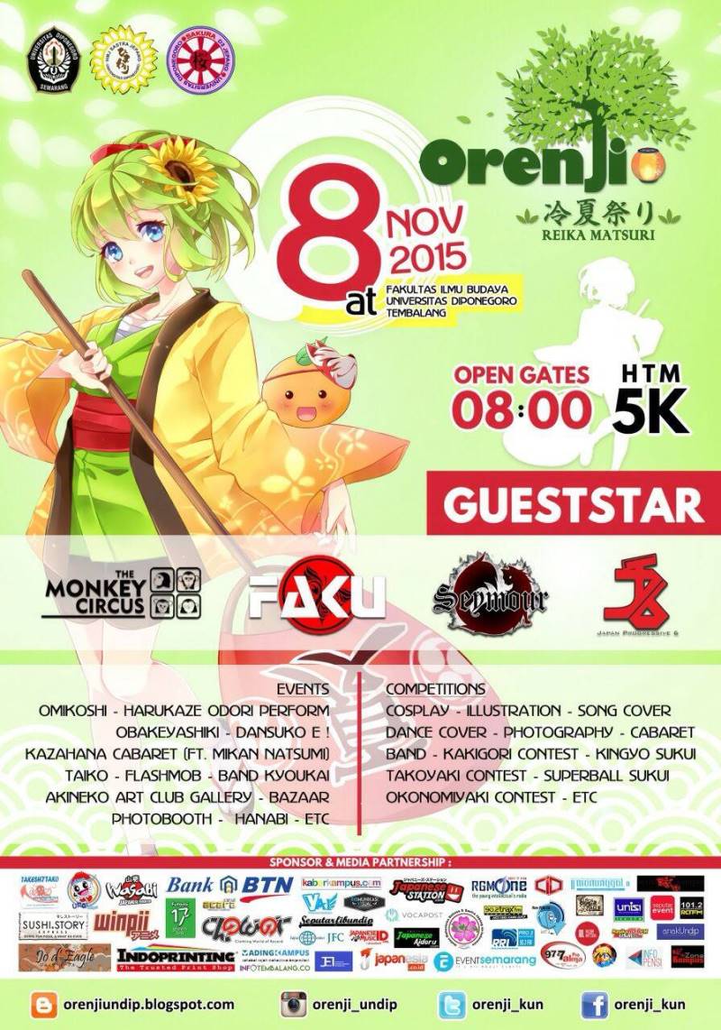 JapaneseMusicID's tweet photo. Semarang !! 8 Nov juga ada EVENT dari Univ Diponegoro yaitu @Orenji_kun HTM: 5k aja :D https://t.co/yntBnhT8oU