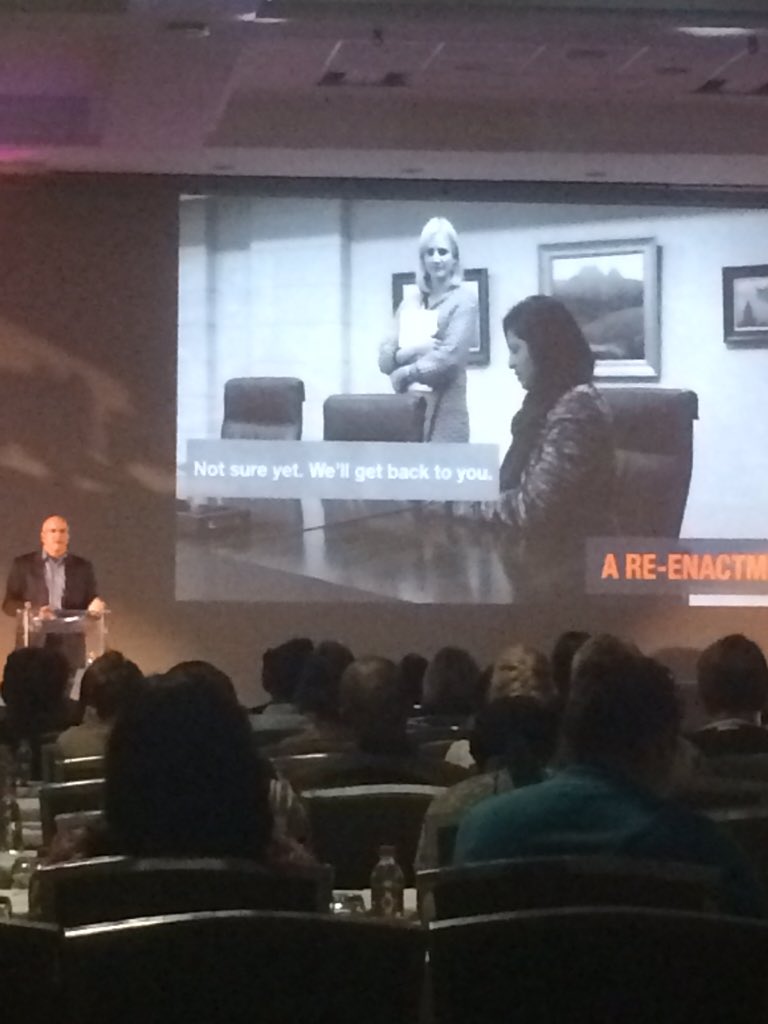 IMCConf's tweet photo. .@jbarts101 explaining how the #OneRandMan campaign came about #wealthsmiths #IMCSOMA https://t.co/nEHbxbitZN
