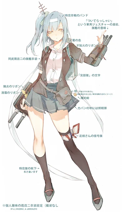 個人趣味の霞改二衣装設定 (協力by@eikkaleyd) 
