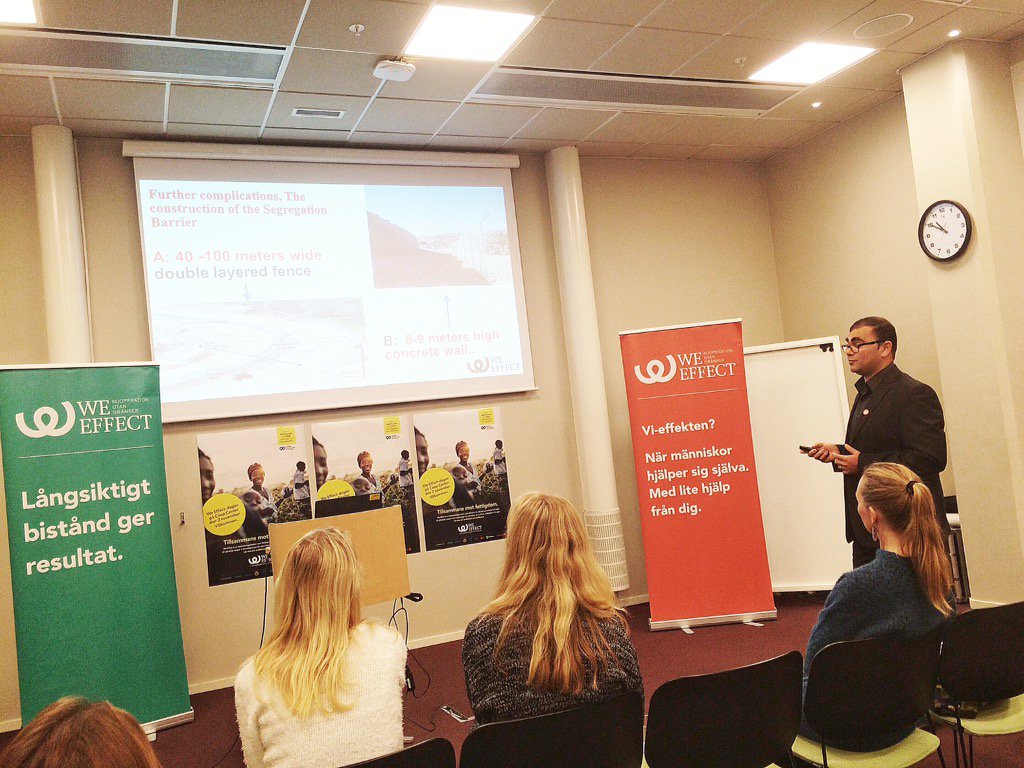 weeffect's tweet photo. We Effect-dagen på Coop Center i full gång! Nu berättar Mohammed Khaled om arbetet i Palestina @CoopSverige https://t.co/OluZeiTRV9