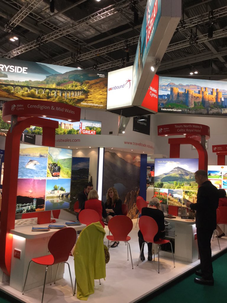 MorfaIsaf's tweet photo. Well look at us! We've gone global-here at the #WTM15 promoting #TCT15 Ceredigion Tourism! Sonia the boat is famous! https://t.co/1D62XKlXzT