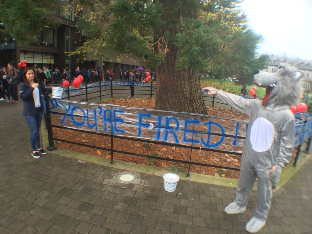 ucccommsoc's tweet photo. Wolfie almost fired our auditor #ApprenticeChallenge #CommWeek15 https://t.co/YstQrzHuox