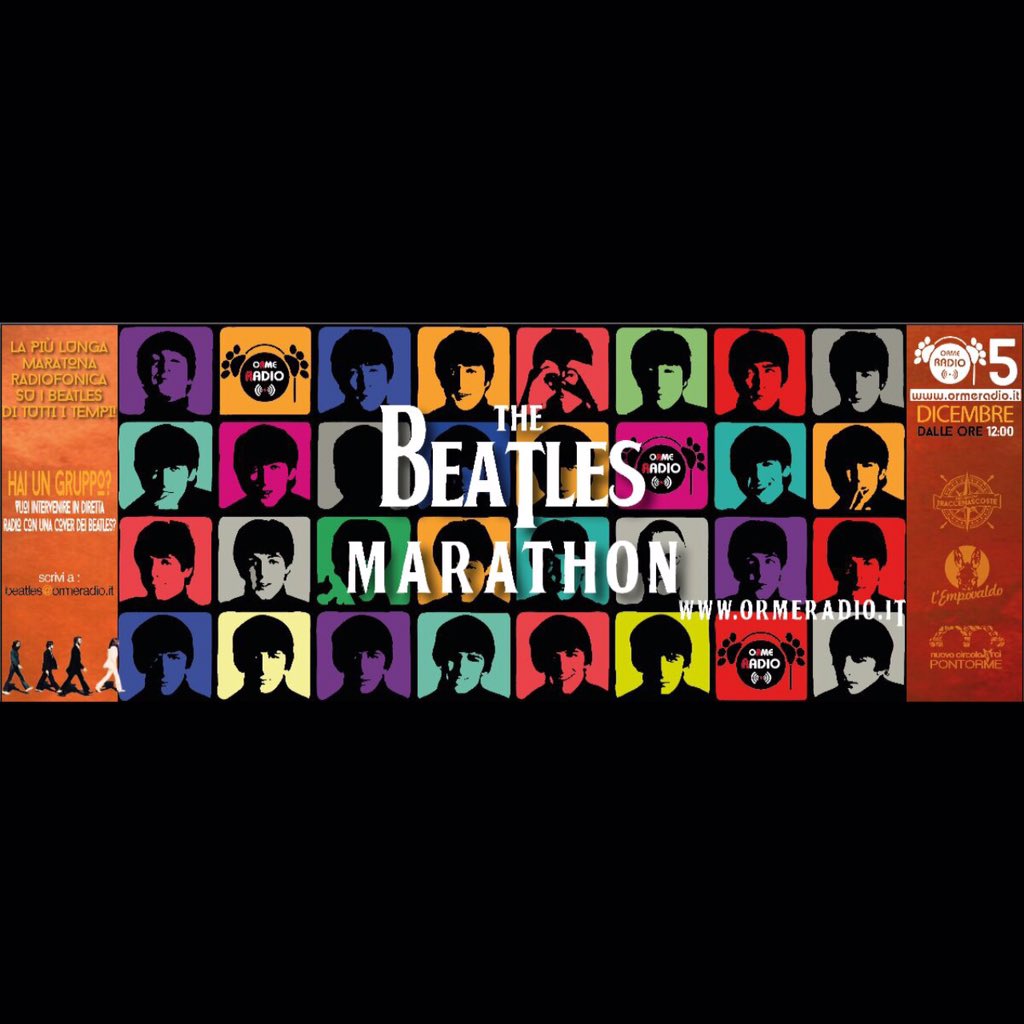 ormeradio's tweet photo. 0!
#SaveTheDate 
THE (FIRST) BEATLES MARATHON
December 5 h.12 ➡️ ormeradio.it ➡️ 36h 
📻🐾🍏
#TheBeatlesMarathon https://t.co/p2F7gFCXJv
