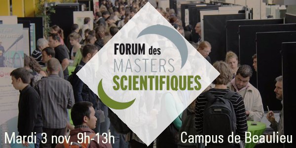 RennesUniv's tweet photo. Demain dès 9h, #FmasterS
120 professionnels viennent à la rencontre des étudiants en masters scientifiques https://t.co/VCEPJeZdM8