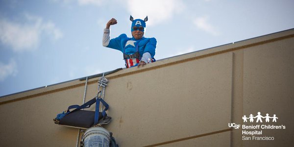 American_Anchor's tweet photo. RT @UCSFChildrens It wasn't #Halloween! #WindowWashers visited little superheroes! Keep #WorkersAtHeights #safe. https://t.co/5dhnt8NkXy