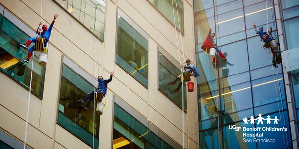 American_Anchor's tweet photo. RT @UCSFChildrens It wasn't #Halloween! #WindowWashers visited little superheroes! Keep #WorkersAtHeights #safe. https://t.co/5dhnt8NkXy