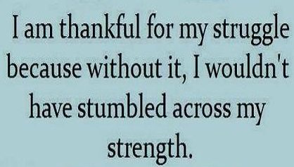 2thank's tweet image. From struggle to strength.