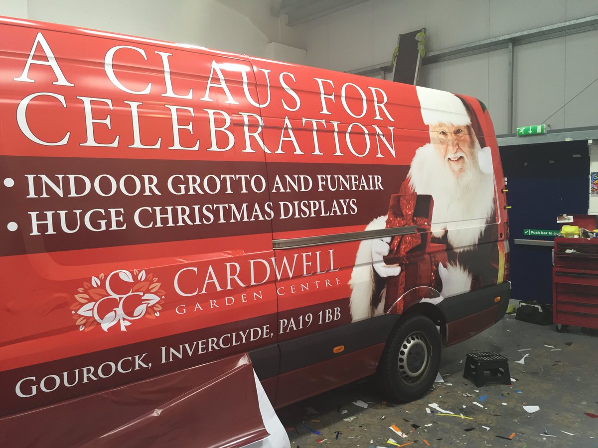 ClydeWraps's tweet photo. Santa Claus is coming to town. @CardwellGC Sprinter is getting it's winter wrap. #sprinterwrap #SantaClaus https://t.co/leDm3fky8o