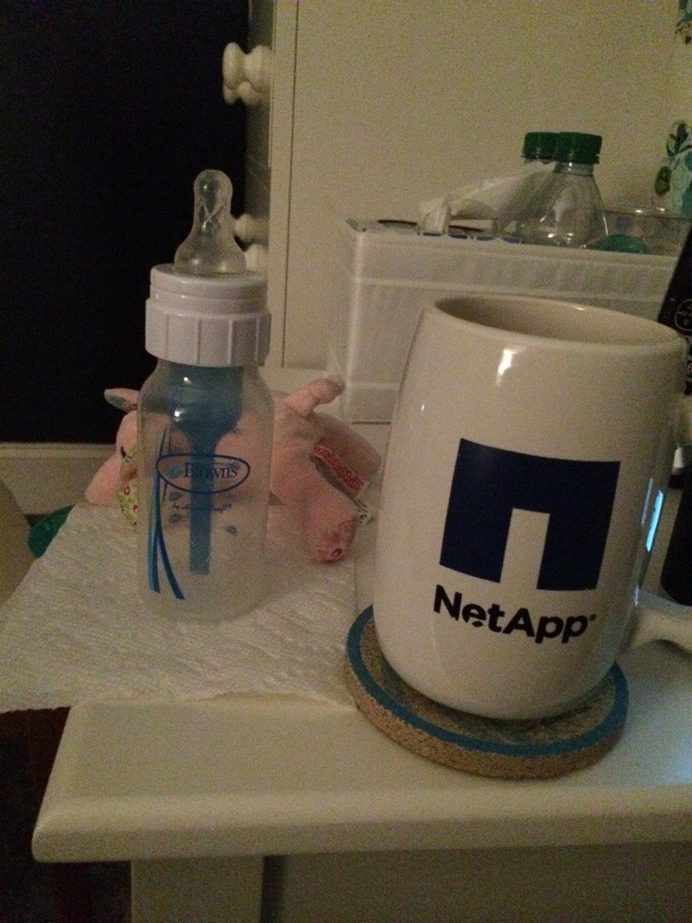 LanningSarah's tweet photo. Missing my team but I love these early mornings with my lil one #yepnetapp https://t.co/eB6wnvgUno