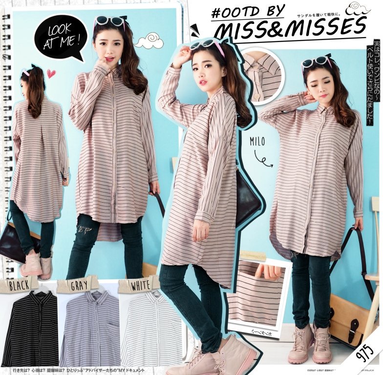 cocoshop2's tweet photo. Stripy Shirt 65rb #cocoNEW https://t.co/CCOxOdHddI
