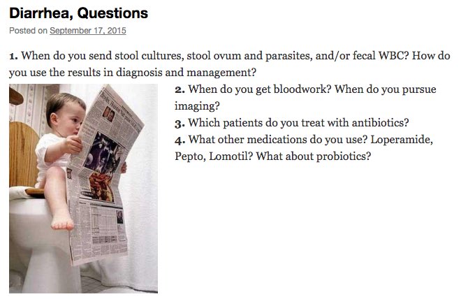 EMSwami's tweet photo. EM Lyceum "Answers" on common questions in the management of patients w/ diarrhea #FOAMed https://t.co/r1zx8PgqJ6