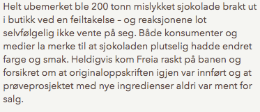 Hmmm… Aldri ment for salg? 200 tonn? Store prøvebatcher da tydeligvis…