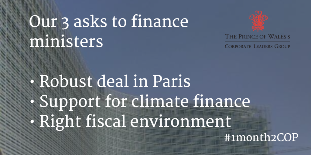 kingfisherplc's tweet photo. Finance ministers’ support is key to successful @COP21 say business groups https://t.co/Bs9subx5s4 #4weeks2COP https://t.co/eZppAlznQu