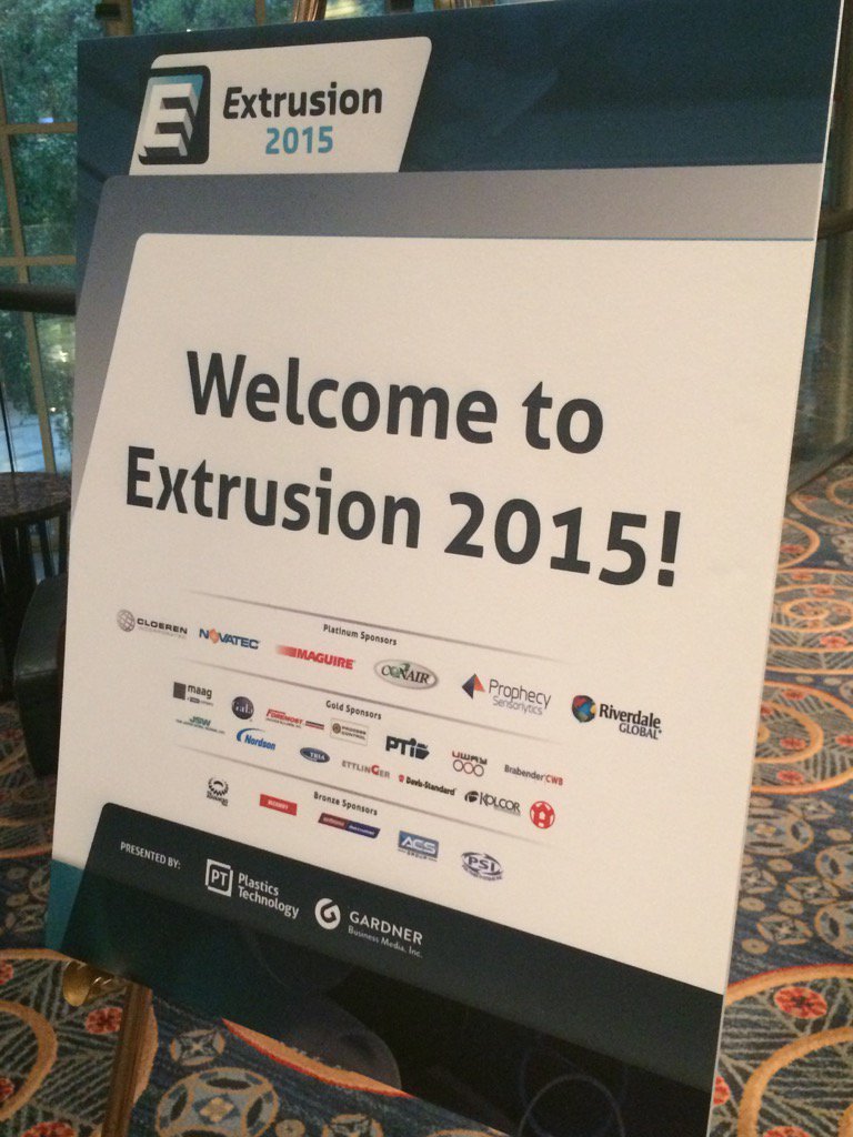 plastechmag's tweet photo. Almost time to kick off #Extrusion2015 ! https://t.co/hfMDvLTGNq