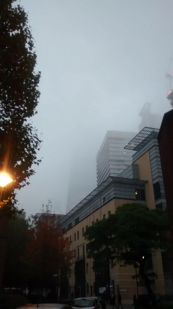 ElleMarieGrace's tweet photo. Shard? #LondonFog  #shard https://t.co/abIvIC8GAD